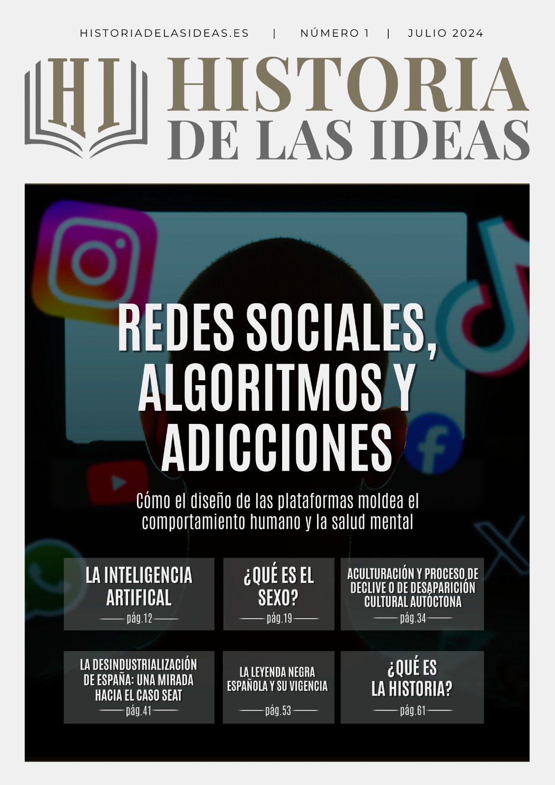 Portada del primer tomo de la revista Historia de las Ideas